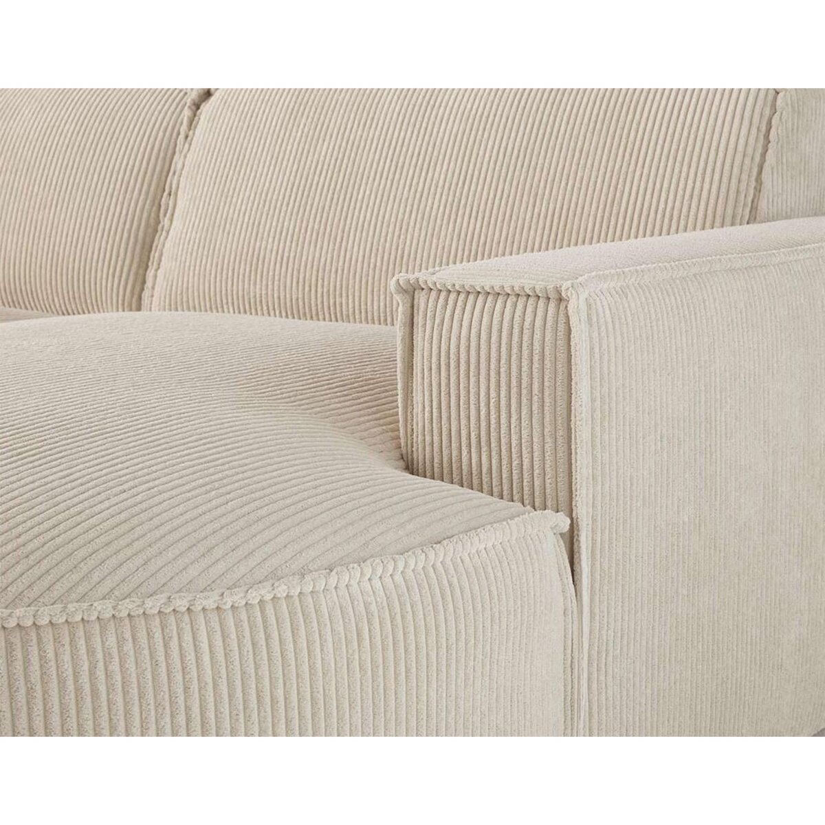 LISA DESIGN Spiaggia - canapé d'angle droit - 4 places - en velours côtelé