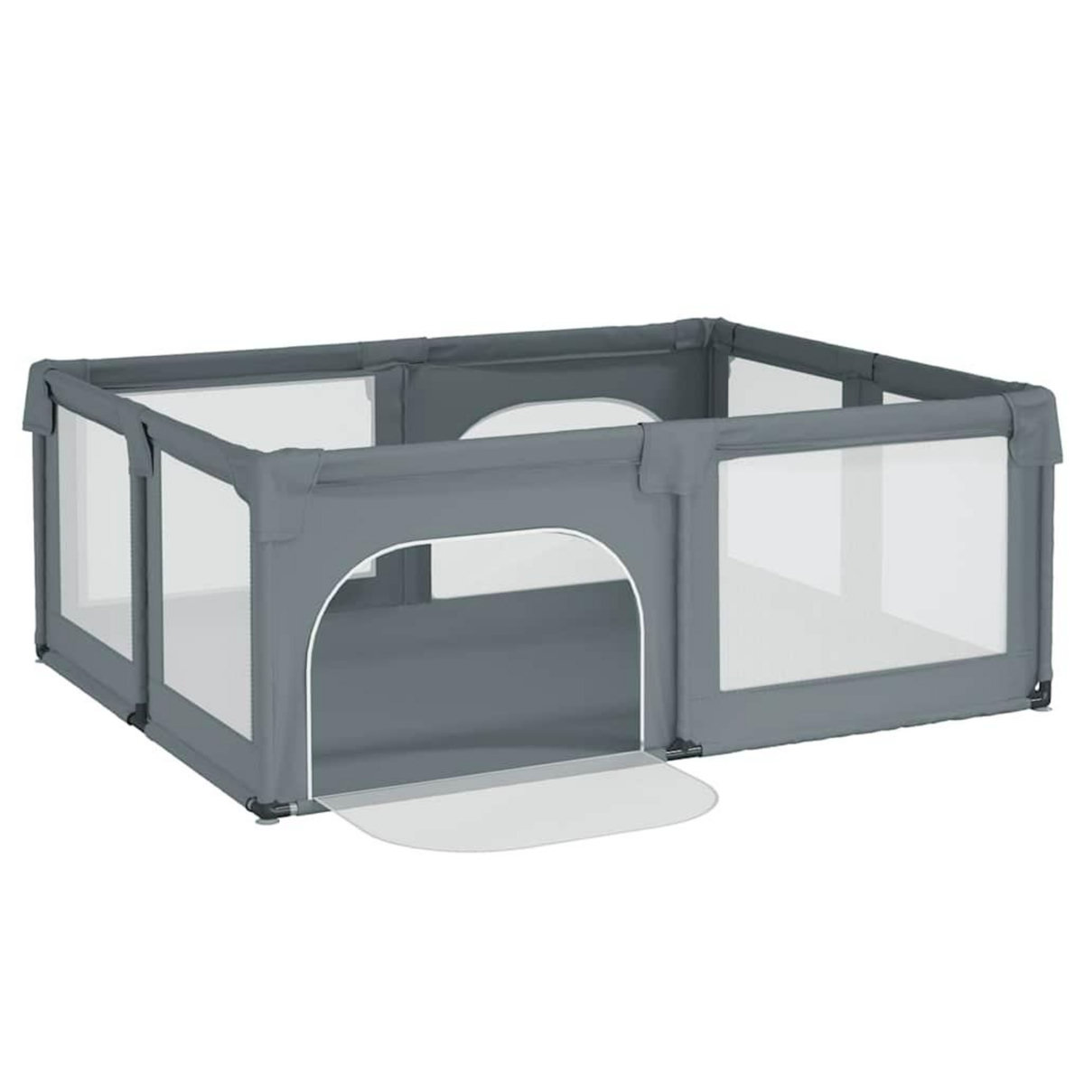 VIDAXL Parc pour bebe avec 2 portes Gris clair Tissu Oxford