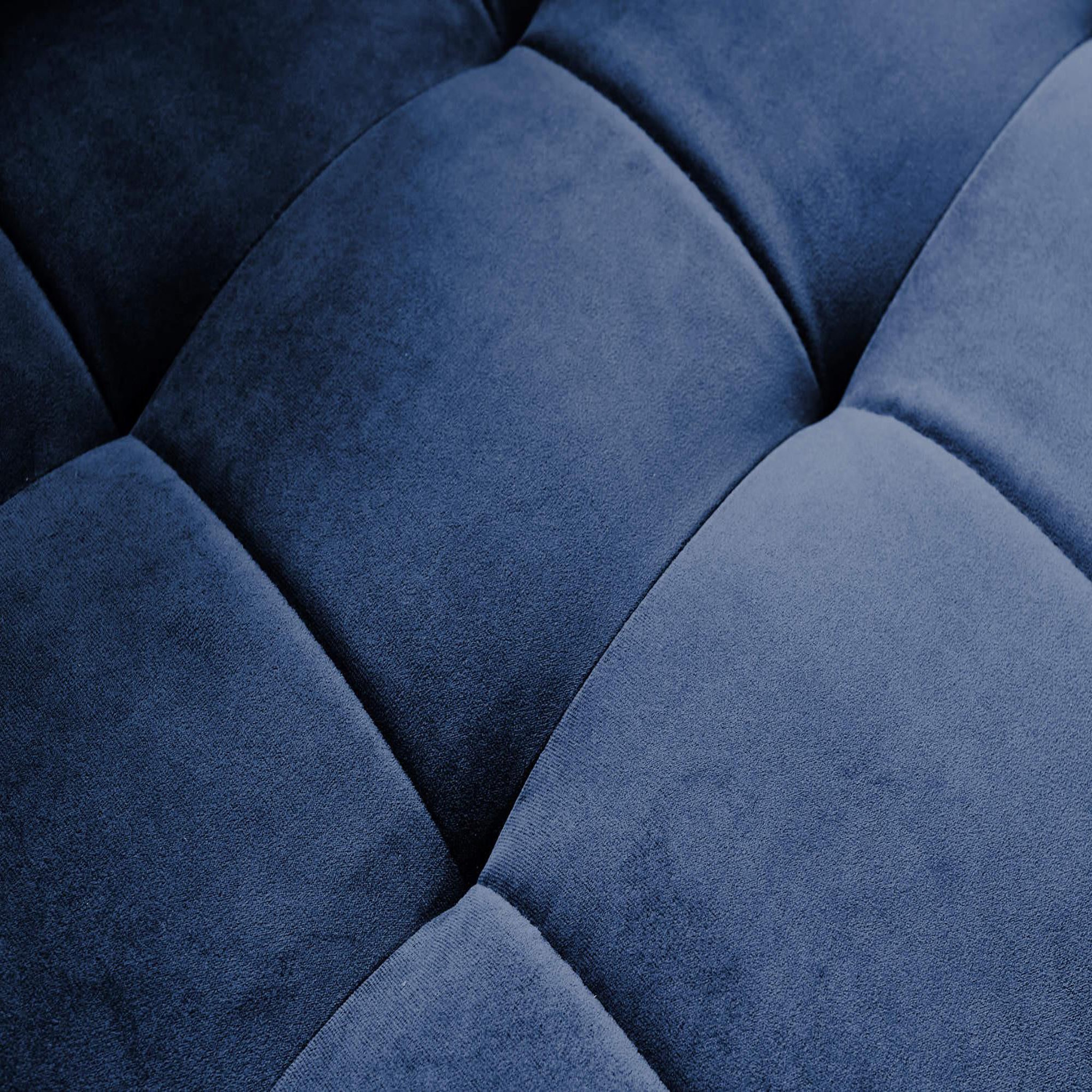 Voir la diapositive 5 : BEST MOBILIER Anna - canapé d'angle droit - 5 places - convertible - en velours