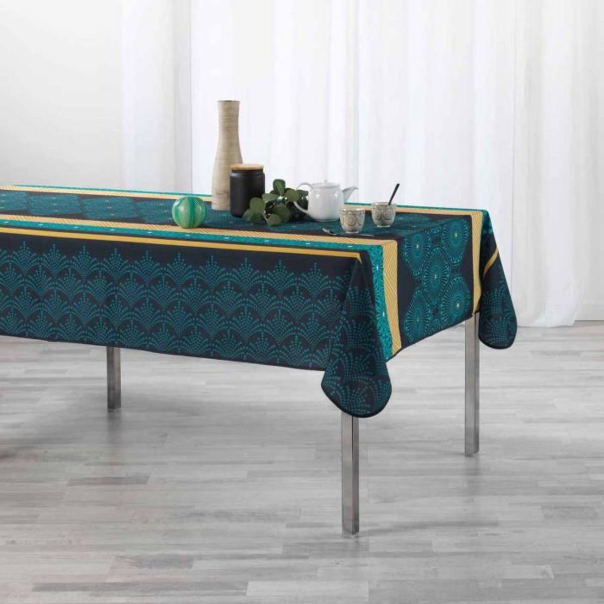 Paris Prix Nappe Antitache  Cuisine Addict  150x200cm Bleu
