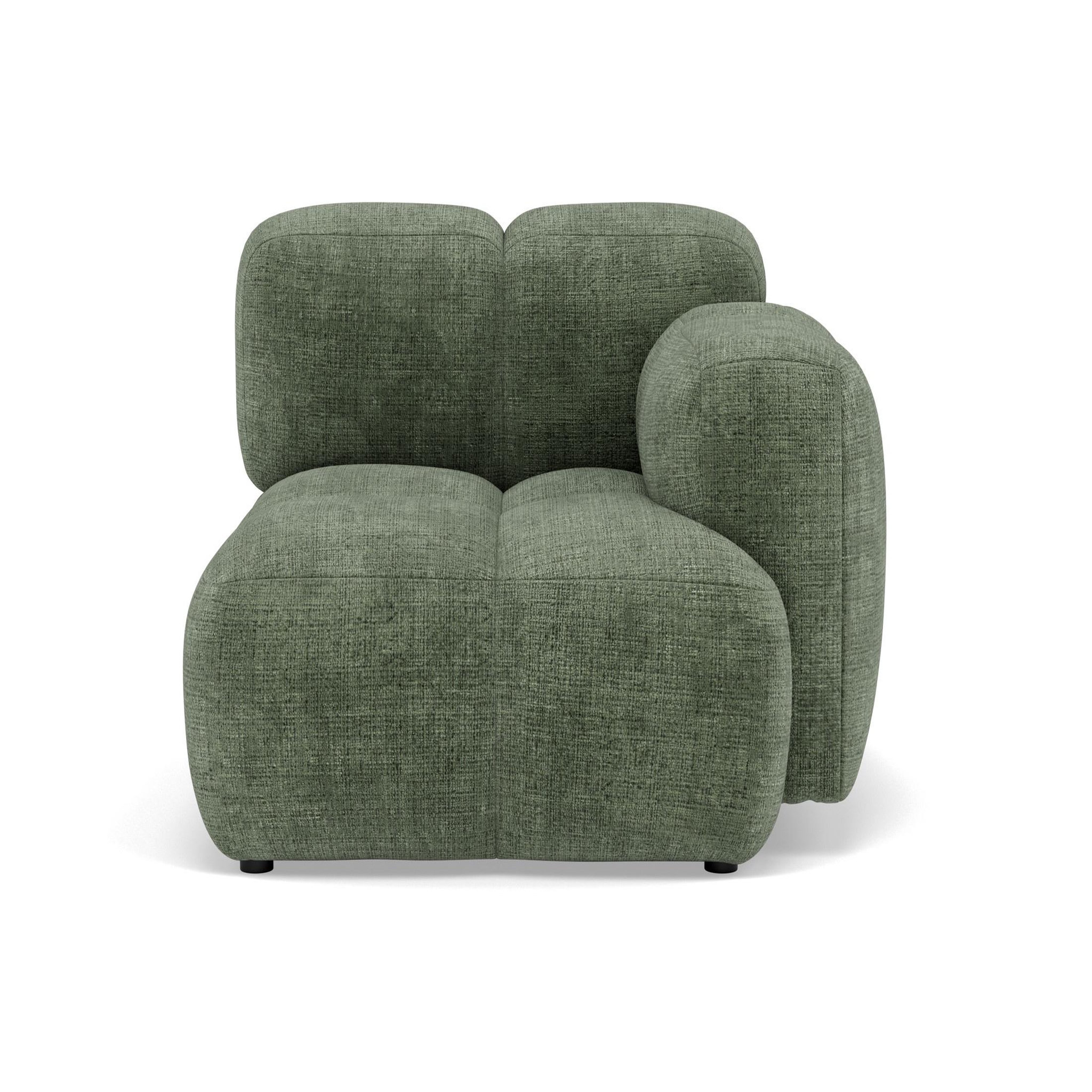 Voir la diapositive 1 : BEST MOBILIER Grace - module d'assise droit en velours texturé