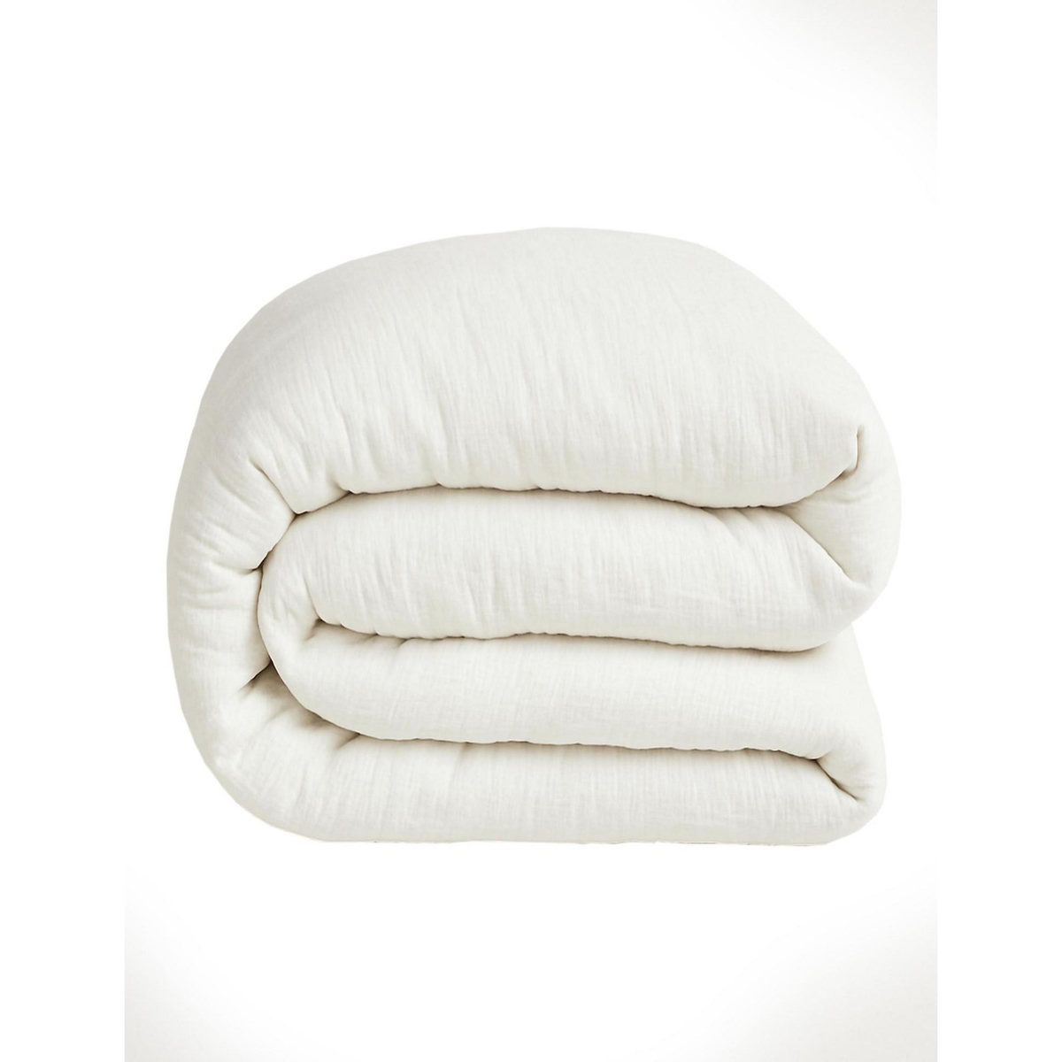 BATON ROUGE Housse de couette 100% gaze de coton lavé blanc pur