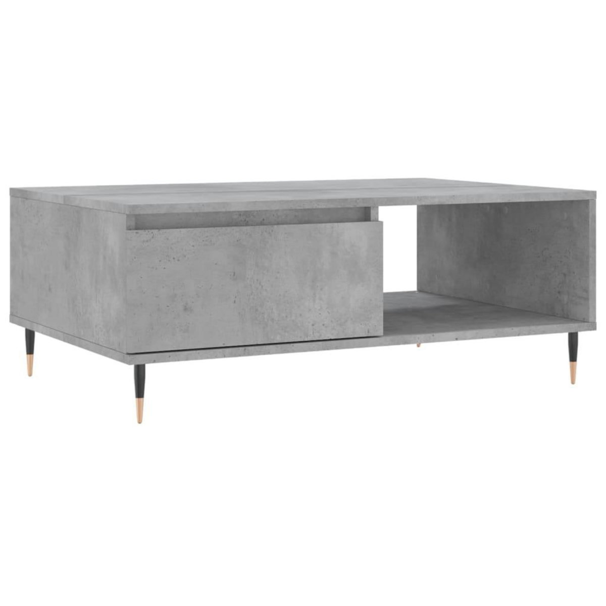 VIDAXL Table basse gris beton 90x60x35 cm bois d'ingenierie