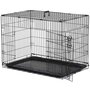 Voir la diapositive 1 : PAWHUT Cage caisse de transport pliante pour chien en métal noir 91 x 61 x 67 cm