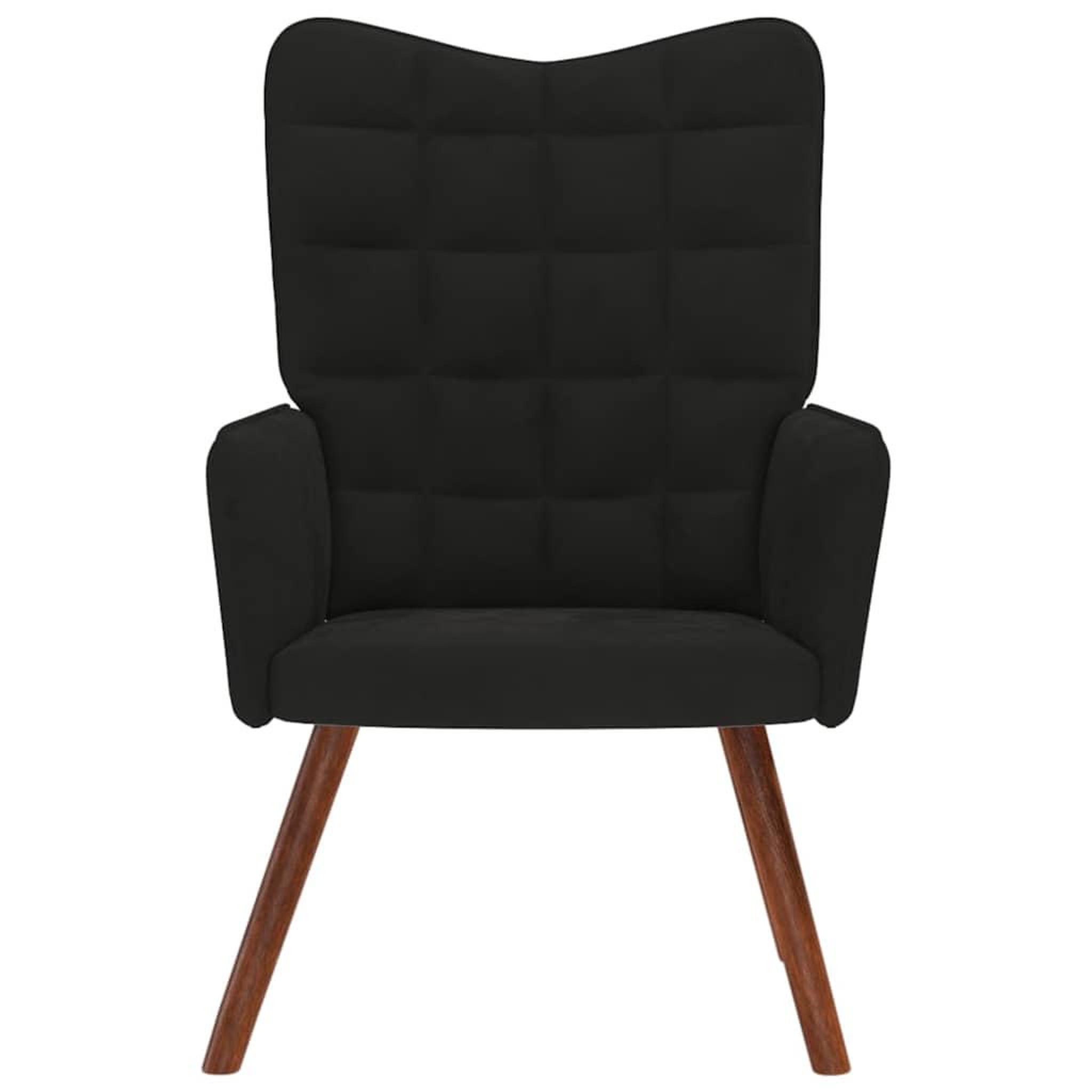 Voir la diapositive 4 : VIDAXL Chaise de relaxation Noir Velours