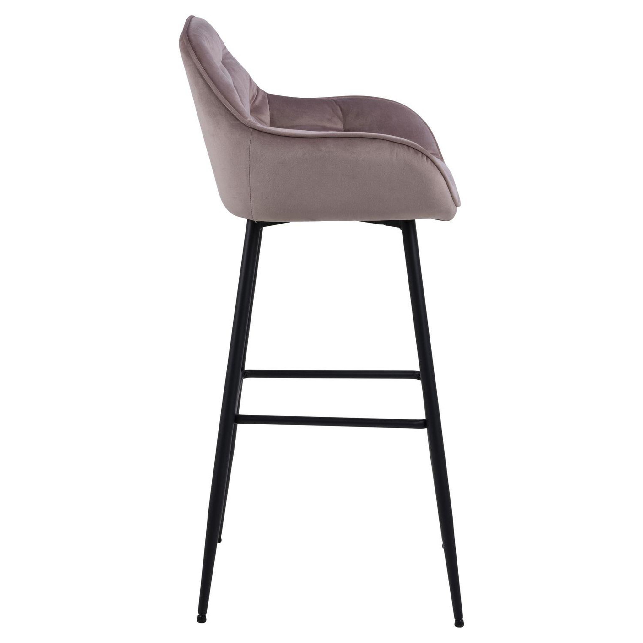 Voir la diapositive 3 : TOILINUX Lot de 2 Tabourets de bar Florie en tissu et métal
