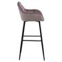 Voir la diapositive 3 : TOILINUX Lot de 2 Tabourets de bar Florie en tissu et métal