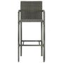 Voir la diapositive 5 : VIDAXL Ensemble de bar d'exterieur 5 pcs accoudoir Resine tressee Gris