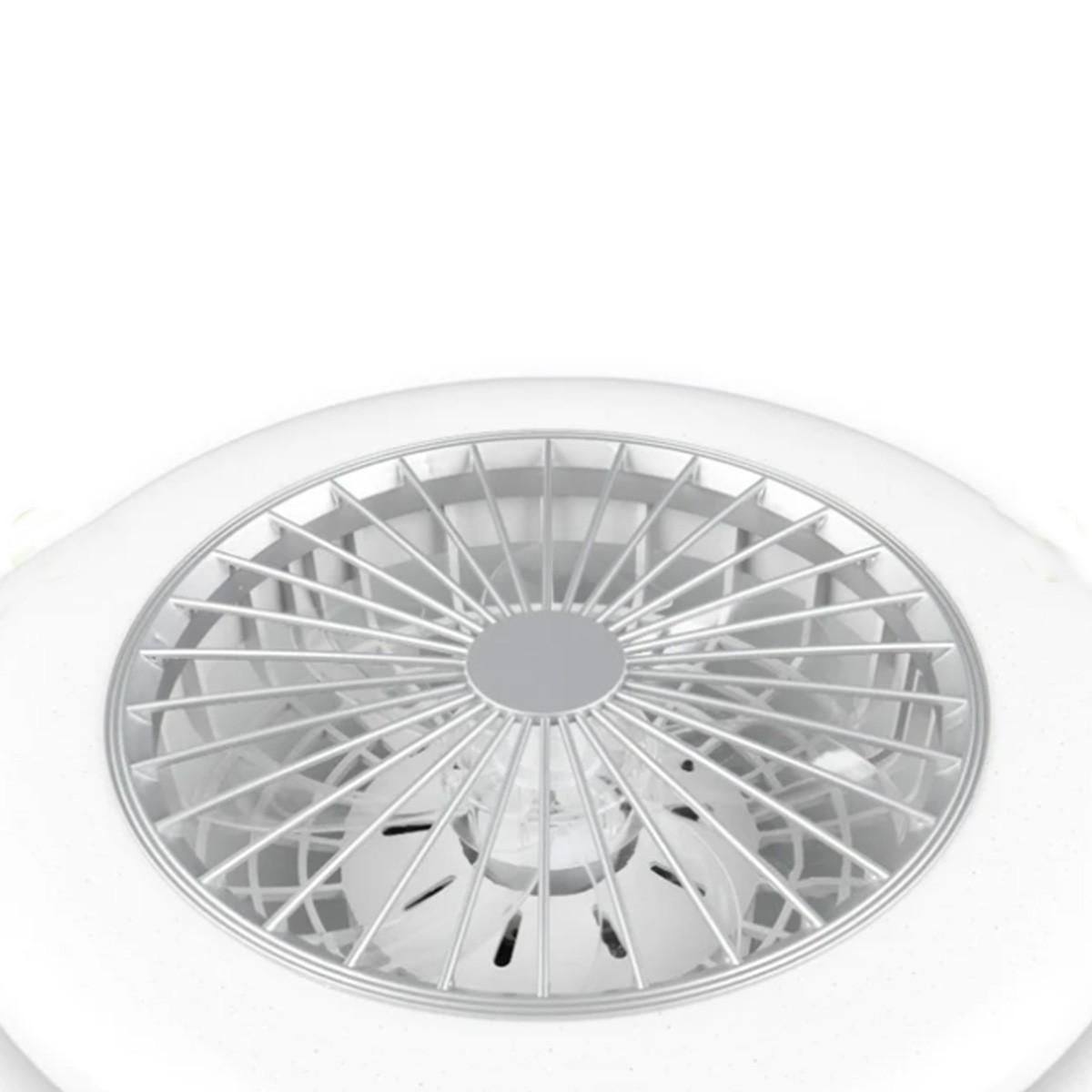 Trio Lighting Ventilateur Plafond Lumière LED 30W Ø50cm - Éclairage Dimmable, Télécommande Effet Ciel Etoilé - Trio Lighting