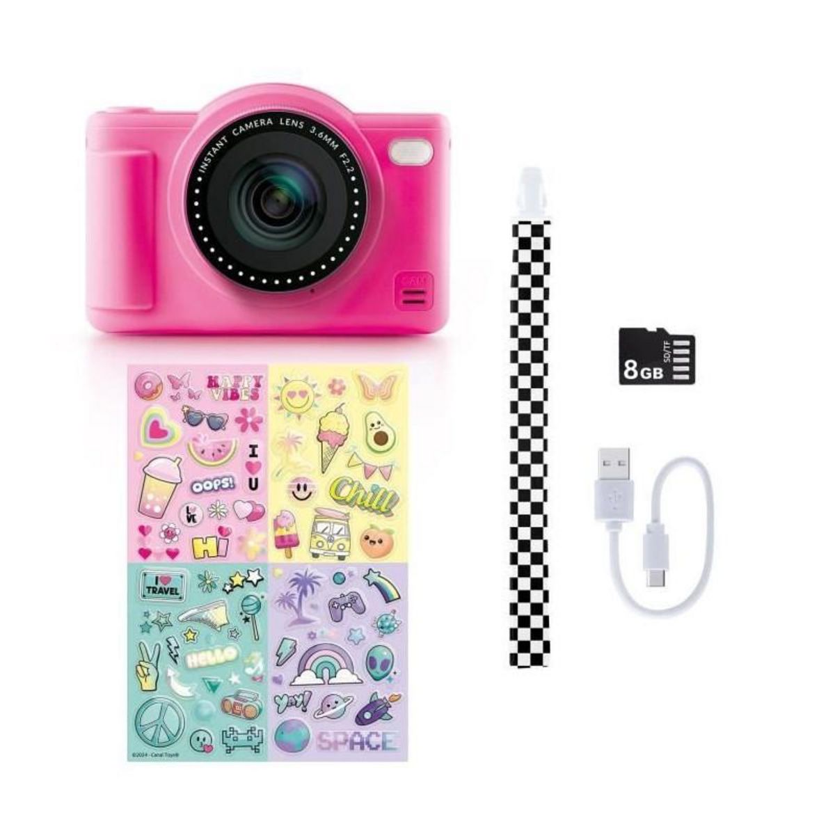 Canal Toys Canal Toys - Photo Creator -Appareil Photo Numérique Pop Couleur Rose- Avec carte SD 32Go incluse