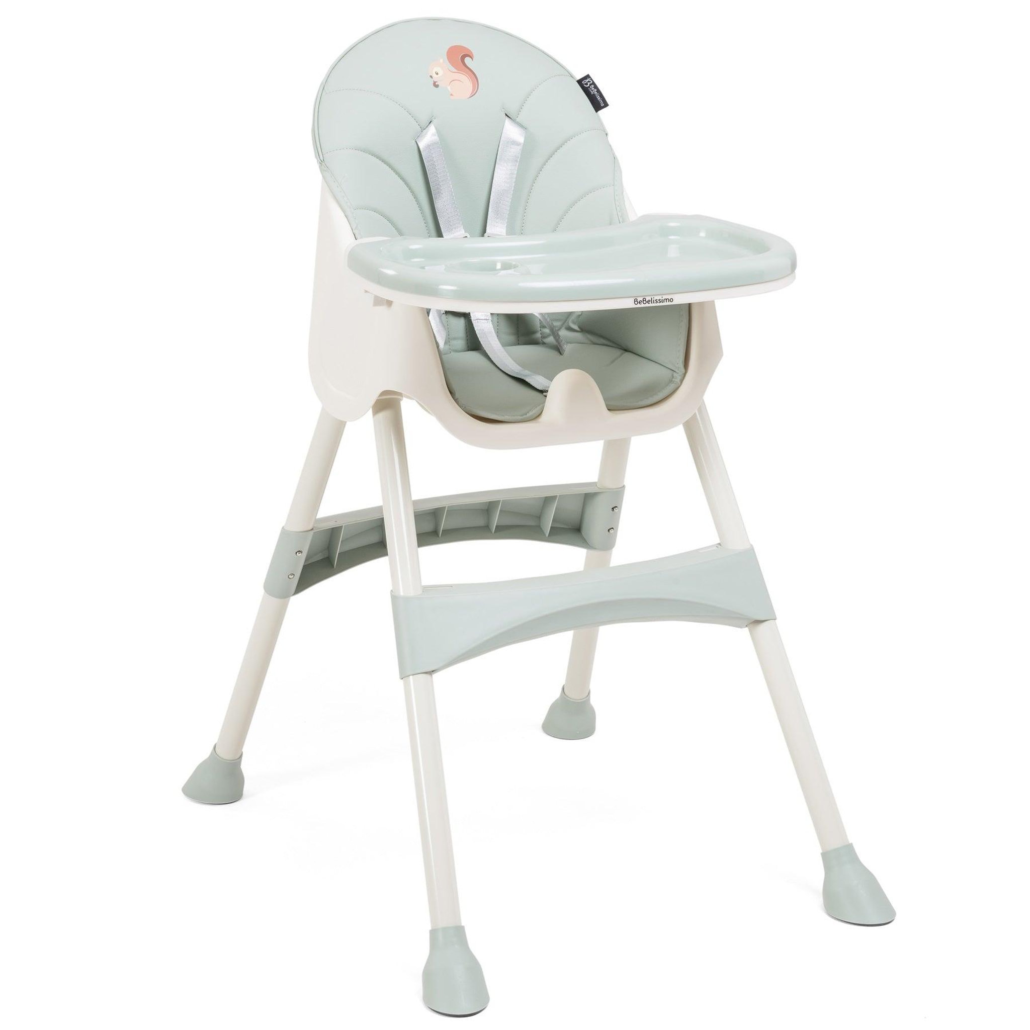 Voir la diapositive 2 : BEBELISSIMO Bebelissimo - Chaise haute 2 en 1 - Evolutive - Réglable - Pliable- Squirrel - vert - Ha-002