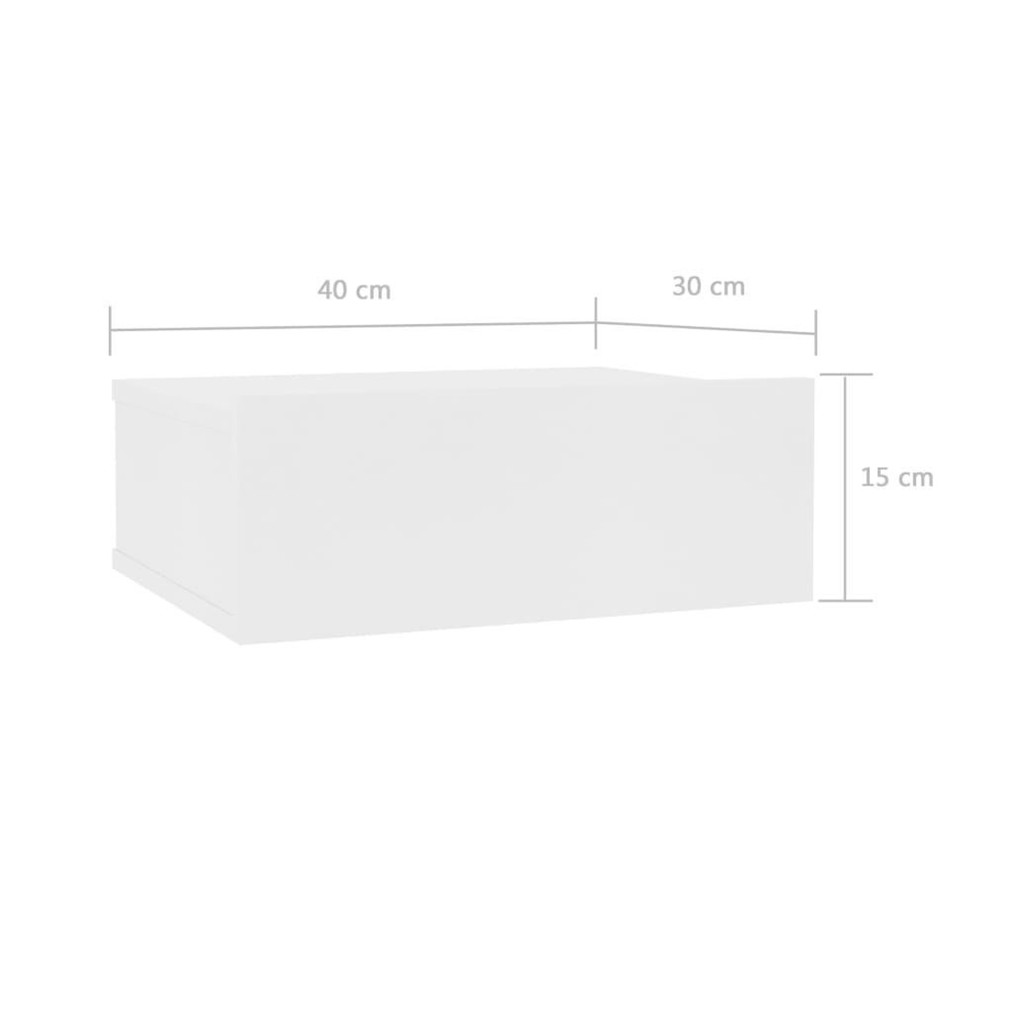 Voir la diapositive 6 : VIDAXL Tables de chevet flottantes 2 pcs Blanc bois d'ingenierie