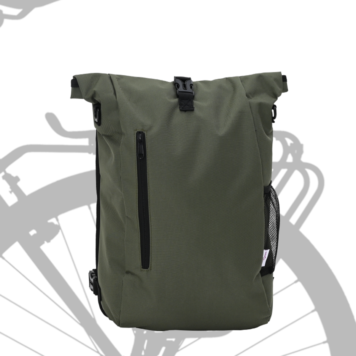 VIDAXL Sac à vélo pour support de sacoche 20 L vert olive 31x13x58 cm