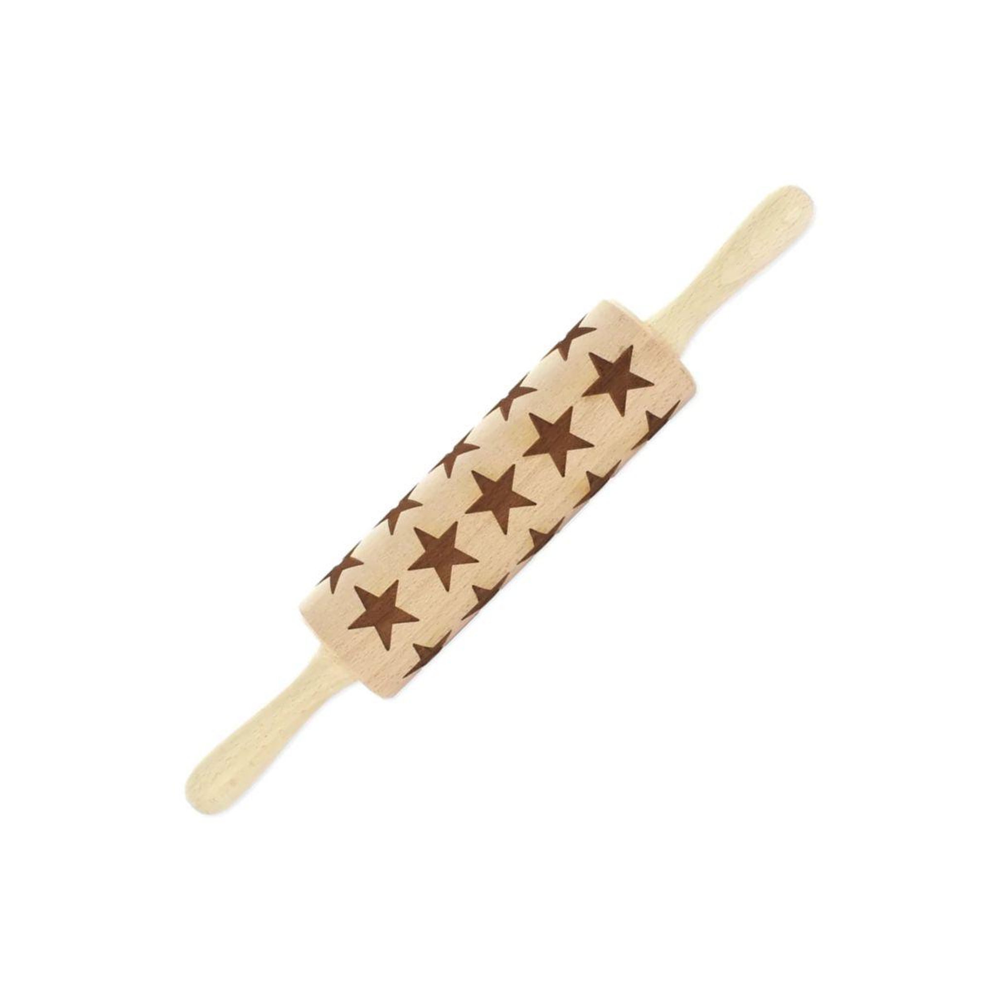 Fackelmann Rouleau à pâtisserie en bois motif étoiles 40 cm fackelmann noël