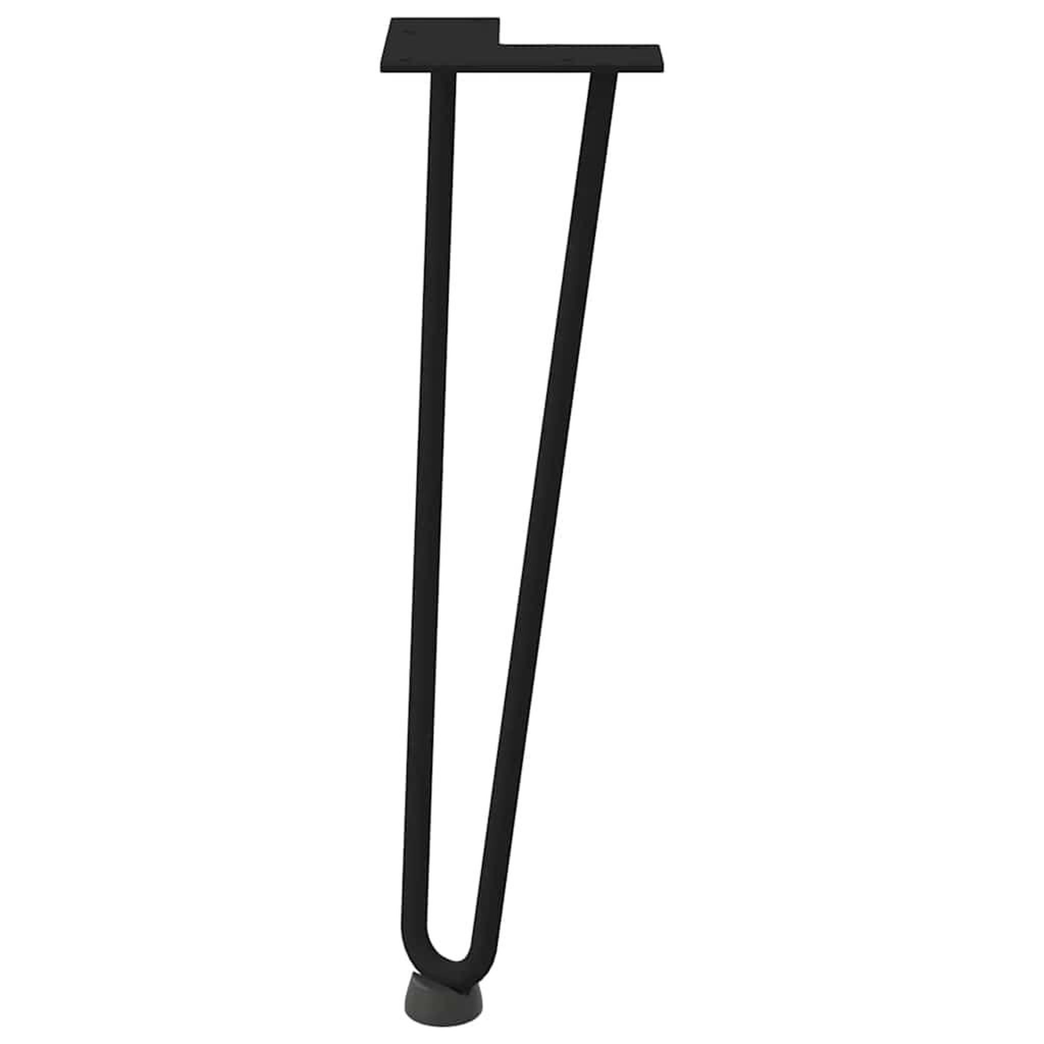 Voir la diapositive 5 : VIDAXL Pieds de table en forme d'epingle a cheveux 4 pcs noir 42 cm