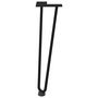 Voir la diapositive 5 : VIDAXL Pieds de table en forme d'epingle a cheveux 4 pcs noir 42 cm