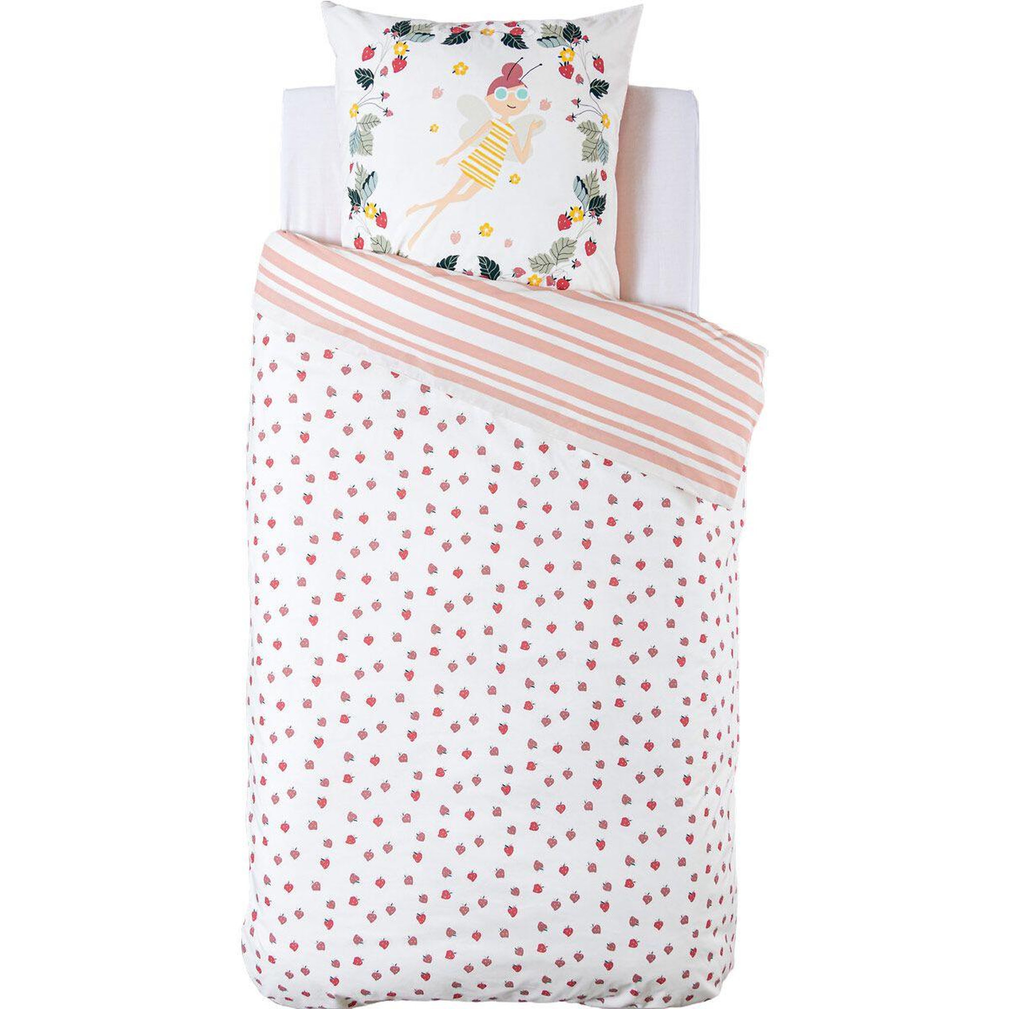 Voir la diapositive 2 : Atmosphera Kids Parure de Lit 2 Pièces  Summer  140x200cm Rose