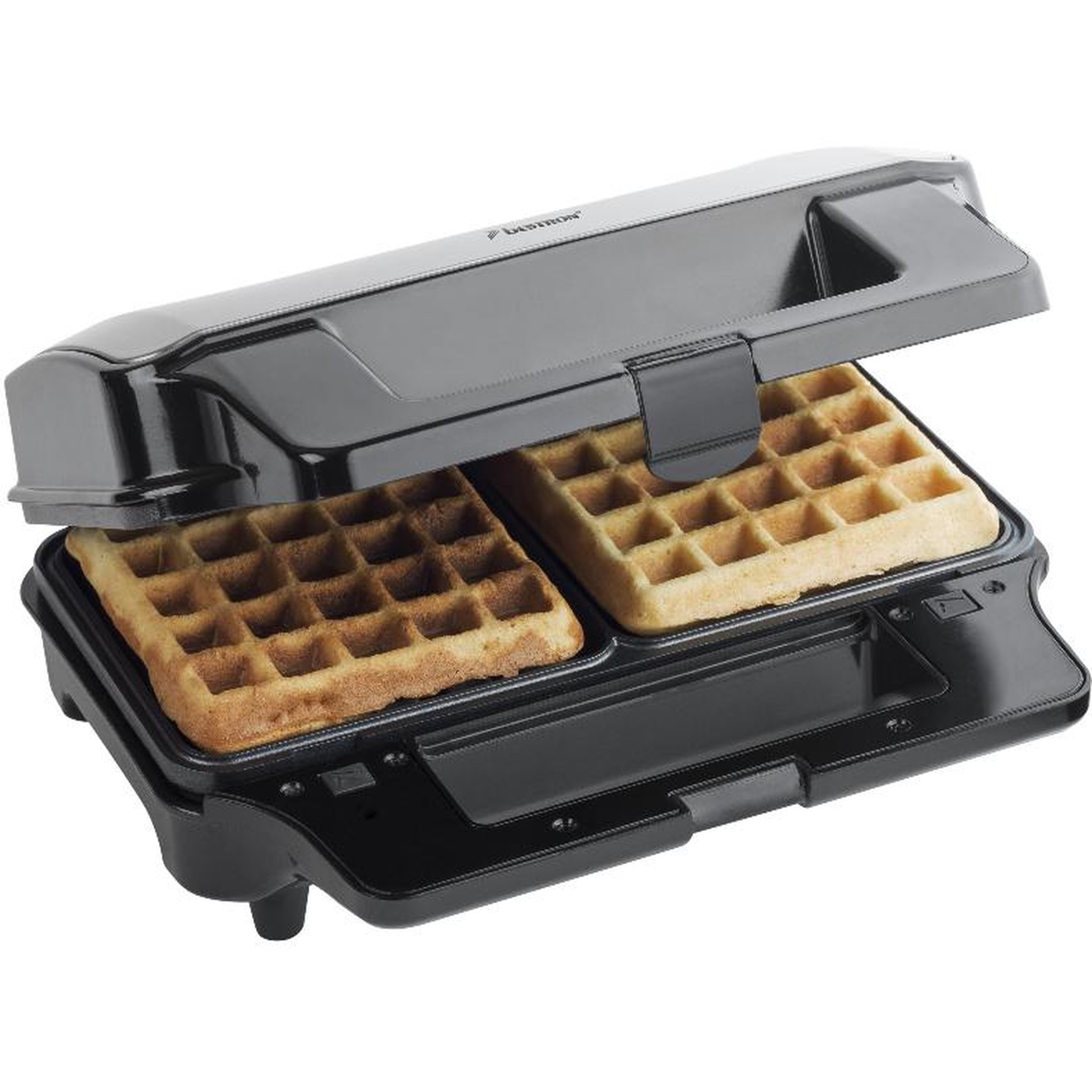 Voir la diapositive 2 : Bestron Croque-gaufre-gril 3en1 900w noir/inox - ASG90XXL