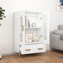 Voir la diapositive 3 : VIDAXL Buffet haut Blanc 70x31x115 cm Bois d'ingenierie