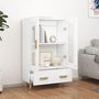 Voir la diapositive 3 : VIDAXL Buffet haut Blanc 70x31x115 cm Bois d'ingenierie