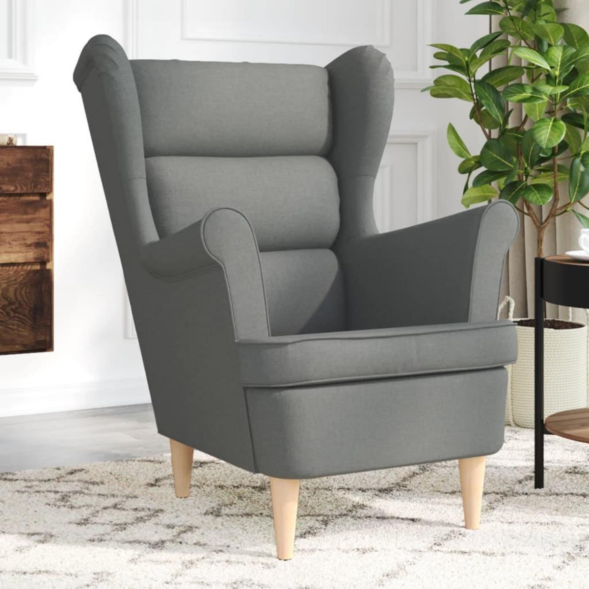 VIDAXL Fauteuil gris fonce 74x84x100 cm tissu
