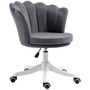 Voir la diapositive 1 : VINSETTO Chaise de bureau design coquillage - hauteur réglable, pivotante - revêtement velours grand confort gris