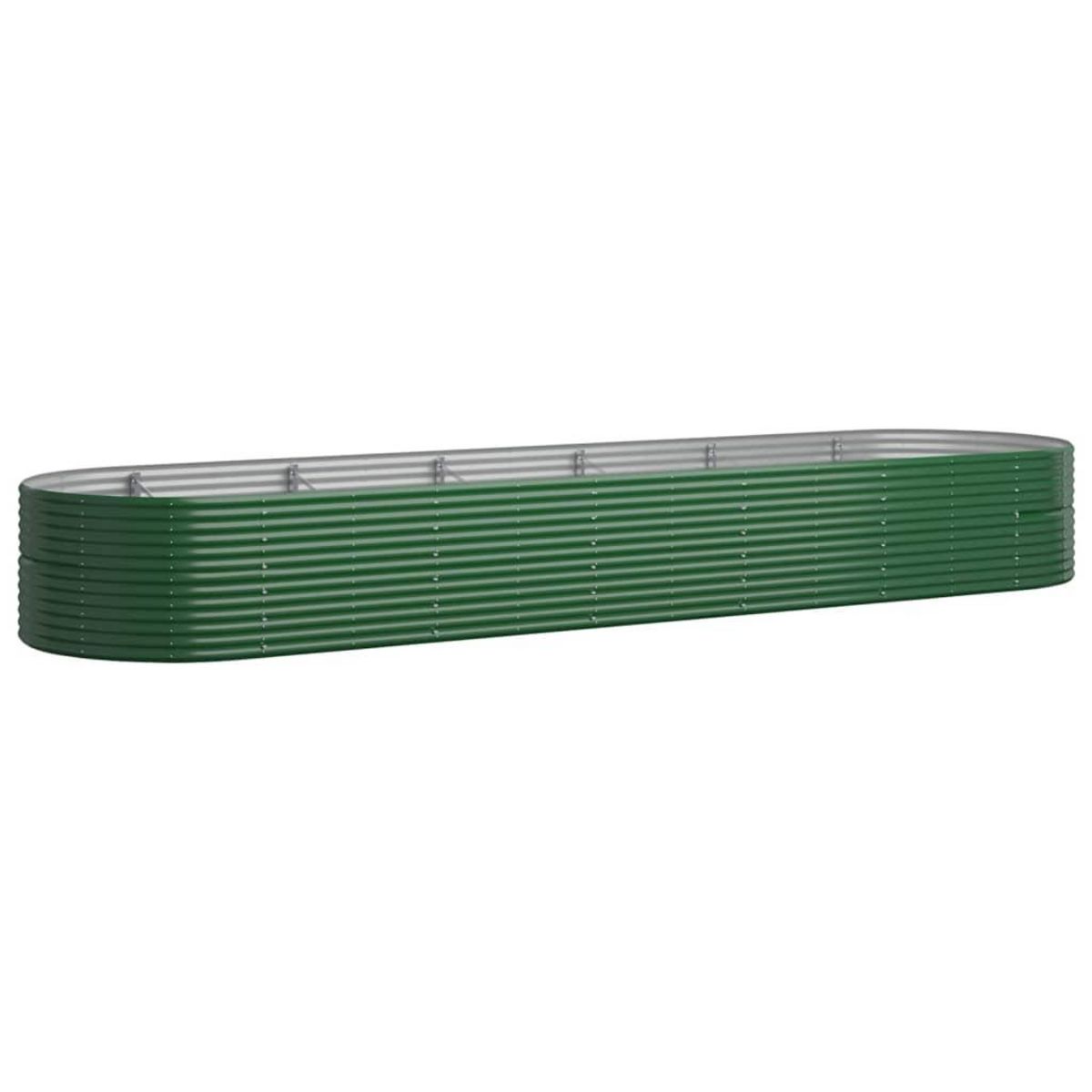 VIDAXL Lit sureleve de jardin Acier enduit de poudre 510x140x68cm Vert