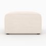 Voir la diapositive 2 : Rendez vous déco Pouf rectangulaire pour canapé modulable en velours blanc cassé-Mina