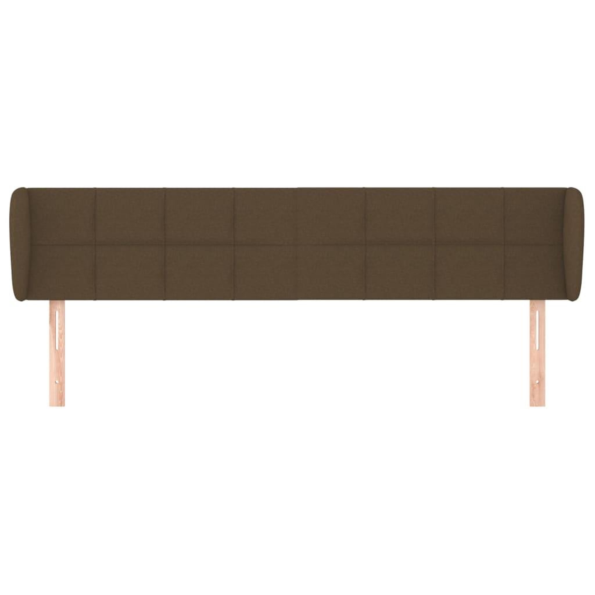 Voir la diapositive 3 : VIDAXL Tete de lit avec oreilles Marron fonce 203x23x78/88 cm Tissu