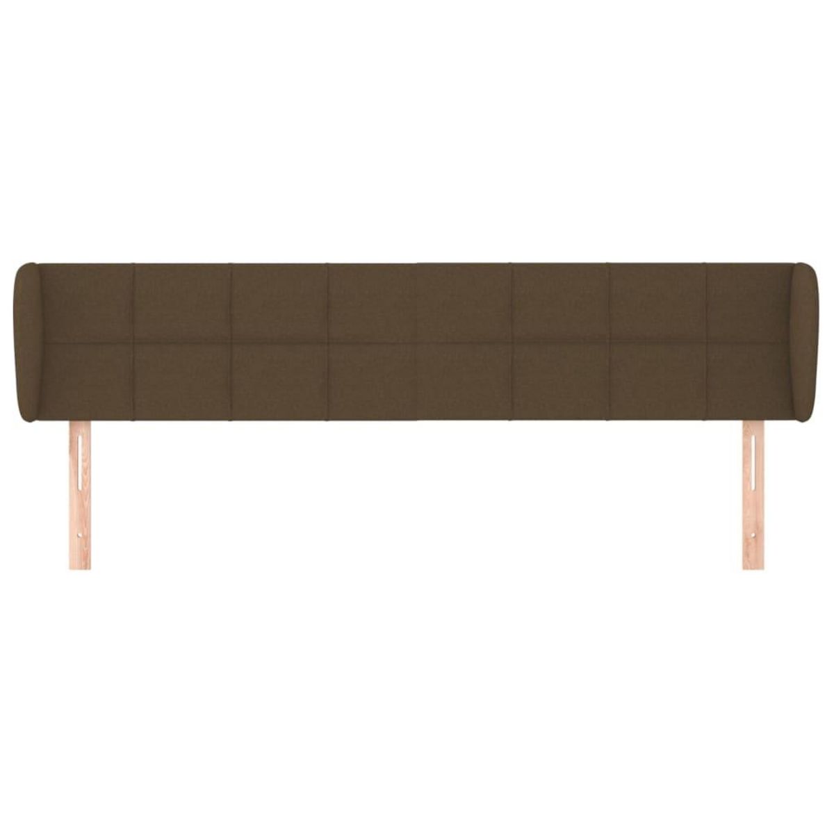 VIDAXL Tete de lit avec oreilles Marron fonce 203x23x78/88 cm Tissu