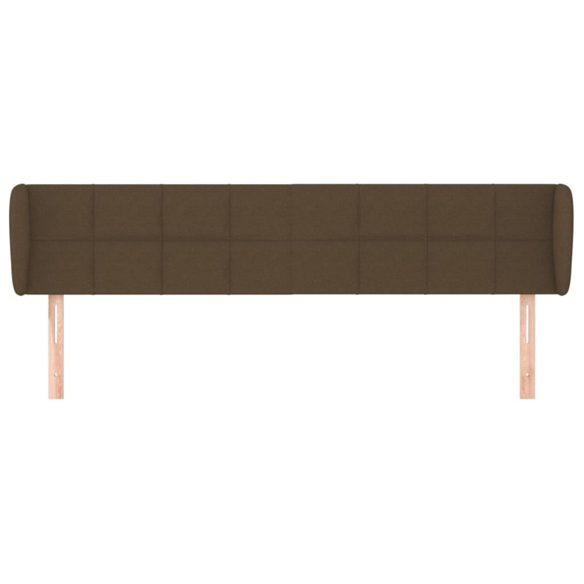 VIDAXL Tete de lit avec oreilles Marron fonce 203x23x78/88 cm Tissu