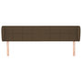 Voir la diapositive 3 : VIDAXL Tete de lit avec oreilles Marron fonce 203x23x78/88 cm Tissu