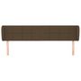 Voir la diapositive 3 : VIDAXL Tete de lit avec oreilles Marron fonce 203x23x78/88 cm Tissu