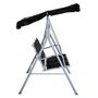 Voir la diapositive 5 : OUTSUNNY Balancelle de jardin 3 places grand confort toit imperméabilisé inclinaison réglable assise et dossier ergonomique acier textilène noir