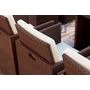 Voir la diapositive 4 : CONCEPT USINE Table et chaises 10 places encastrables résine marron-blanc MONACO