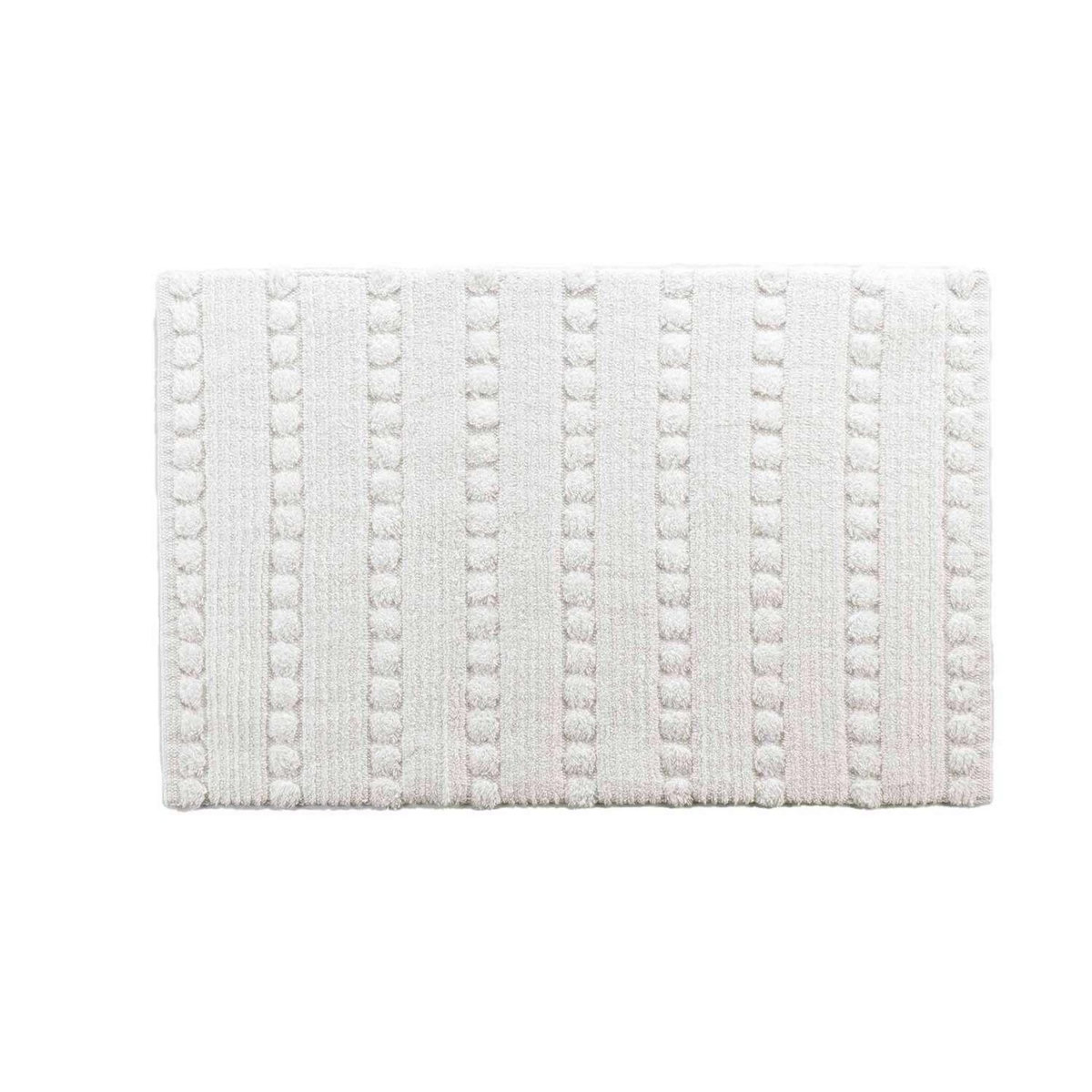 Douceur d'Intérieur Tapis de bain Calabasa en coton tufté - 50 x 80 cm - Blanc