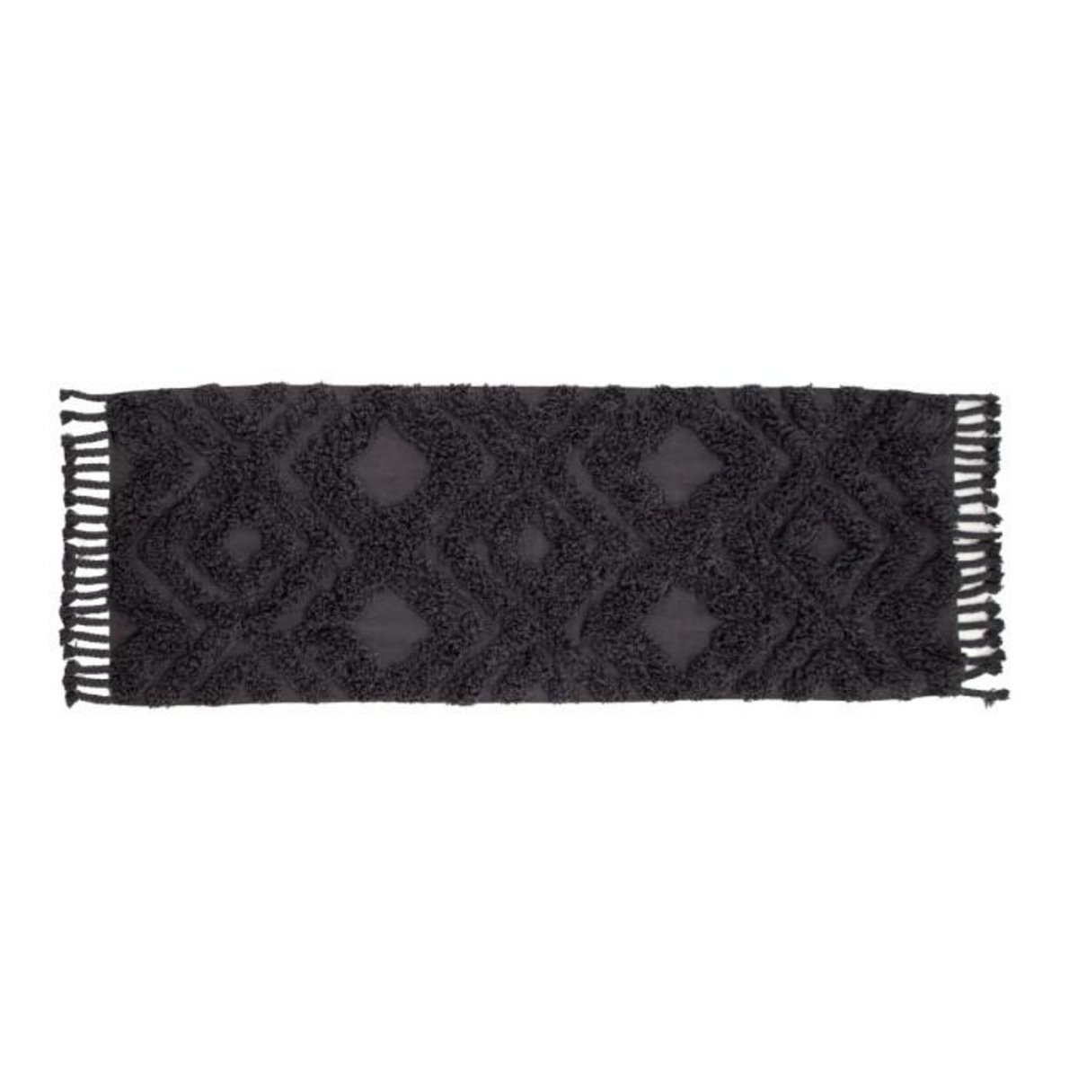 Paris Prix Tapis de Couloir Tufté  Hilma  70x200cm Gris Foncé