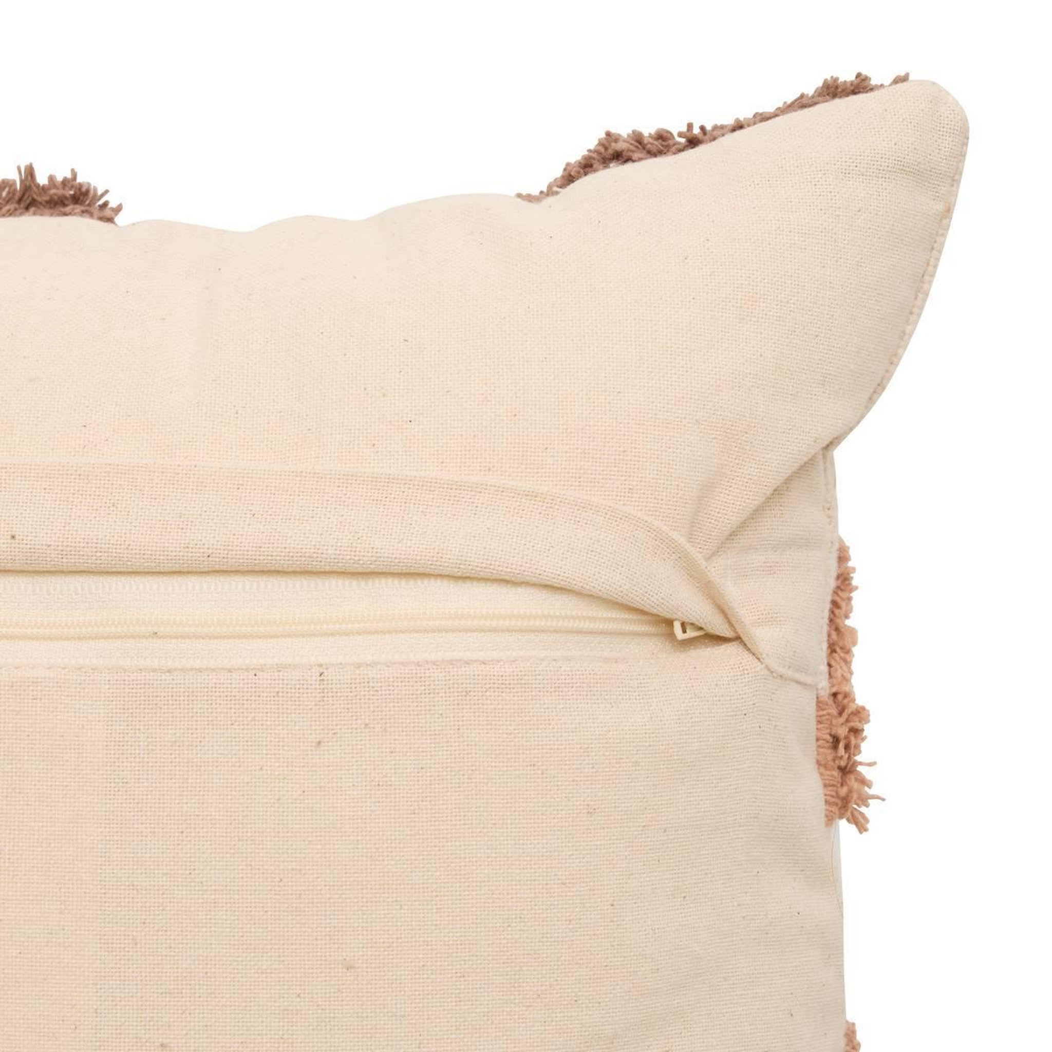 Voir la diapositive 3 : ATMOSPHERA Coussin déco tufté  hawki  40x40cm marron