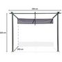 Voir la diapositive 3 : Habitat et Jardin Pergola adossée avec toit rétractable - 3 x 3 m - Gris anthracite