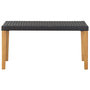 Voir la diapositive 2 : VIDAXL Banc de jardin 120 cm Noir Resine tressee et bois d'acacia