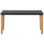 Voir la diapositive 2 : VIDAXL Banc de jardin 120 cm Noir Resine tressee et bois d'acacia