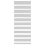 VIDAXL Store zebre gris clair largeur du tissu 55,9 cm polyester