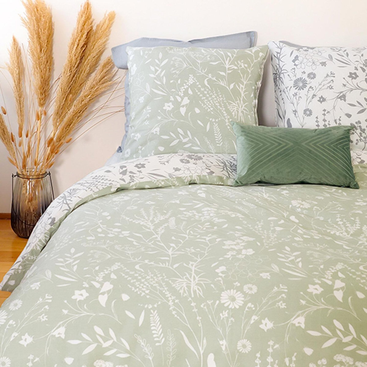 Home collection Parure housse de couette 100%satin de coton 78fils susie
