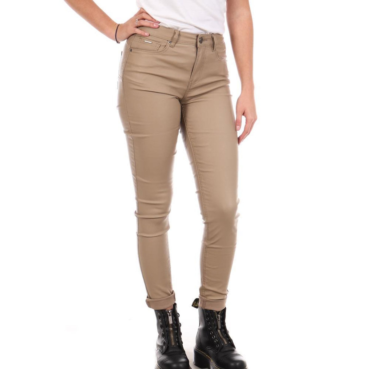 MONDAY PREMIUM Pantalon Skinny enduit Beige Monday Premiums