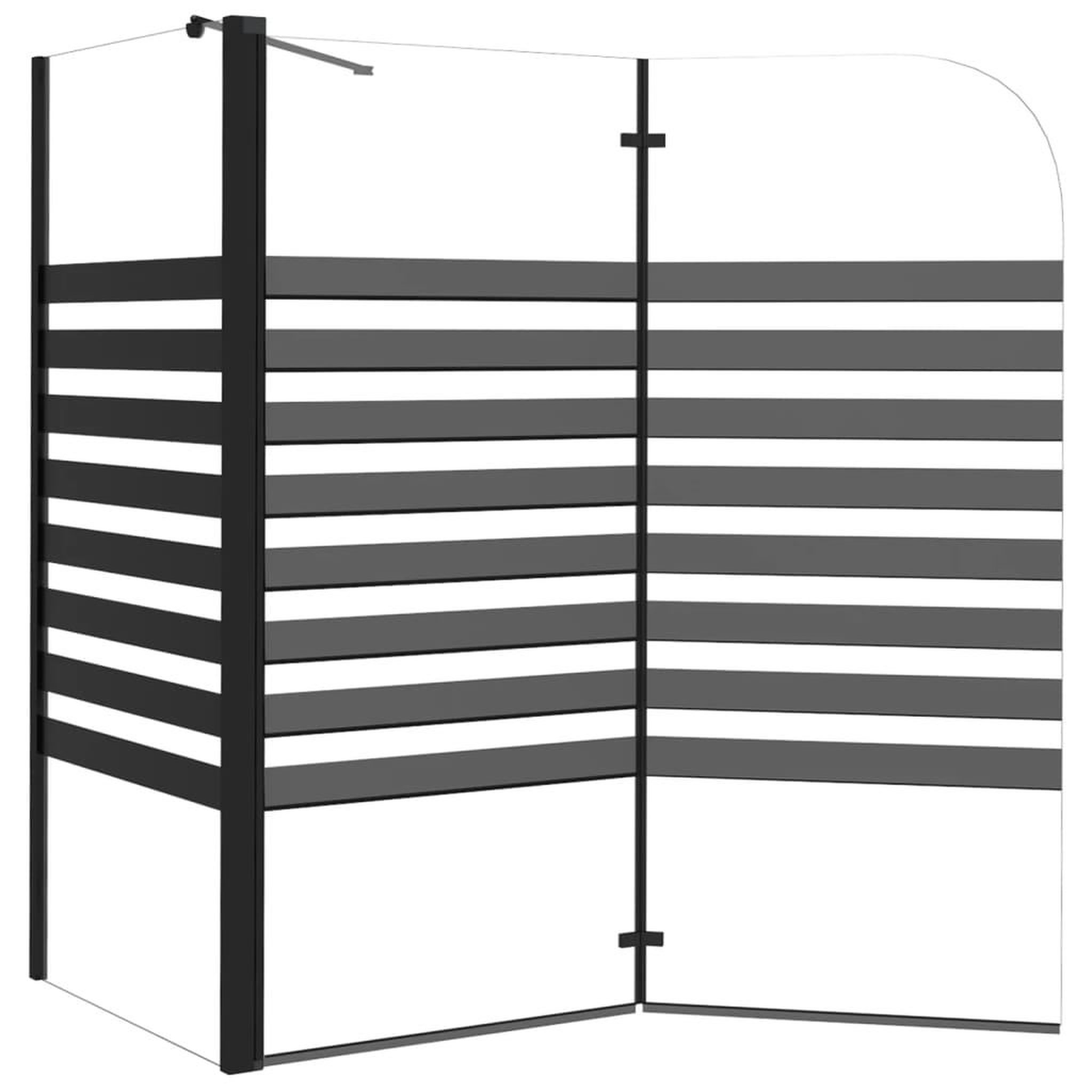 Voir la diapositive 5 : VIDAXL Cabine de douche a rayures 120x68x130 cm Verre trempe