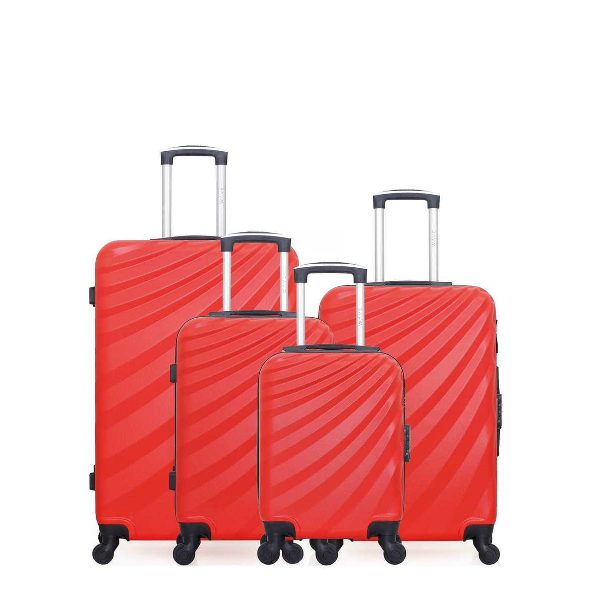 WAVE PARIS WAVE PARIS - LOT DE 4 - Valises grand format, weekend, cabine et cabine XXS DANUBE