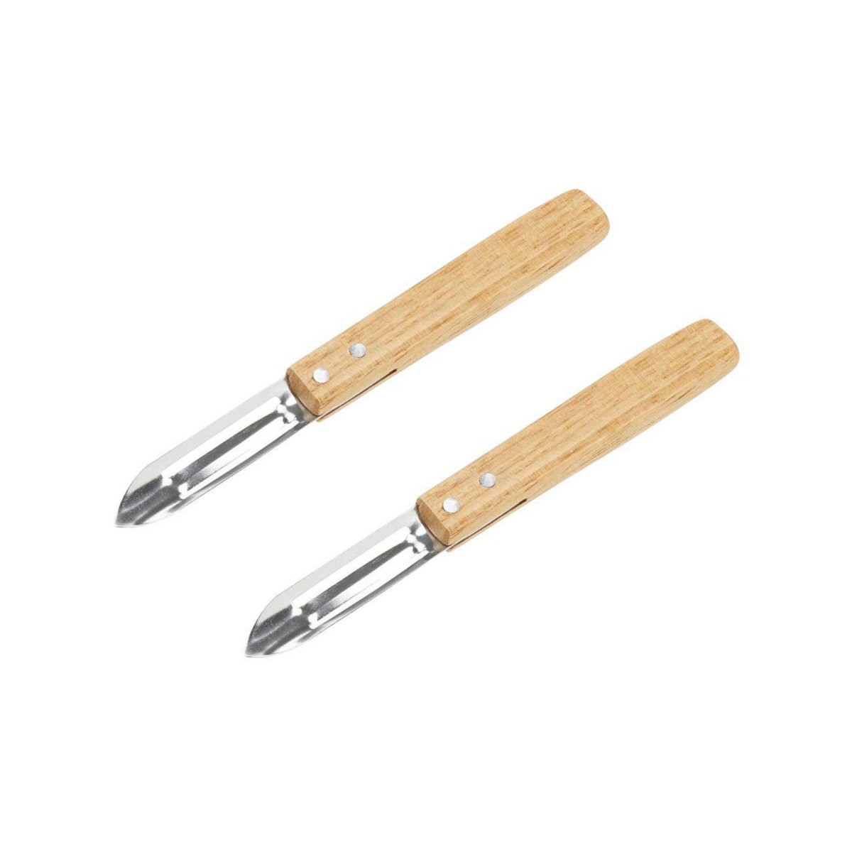 NIROSTA Ensemble de 2 Eplucheurs Econome Nature 16 cm Nirosta