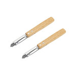 NIROSTA Ensemble de 2 Eplucheurs Econome Nature 16 cm Nirosta