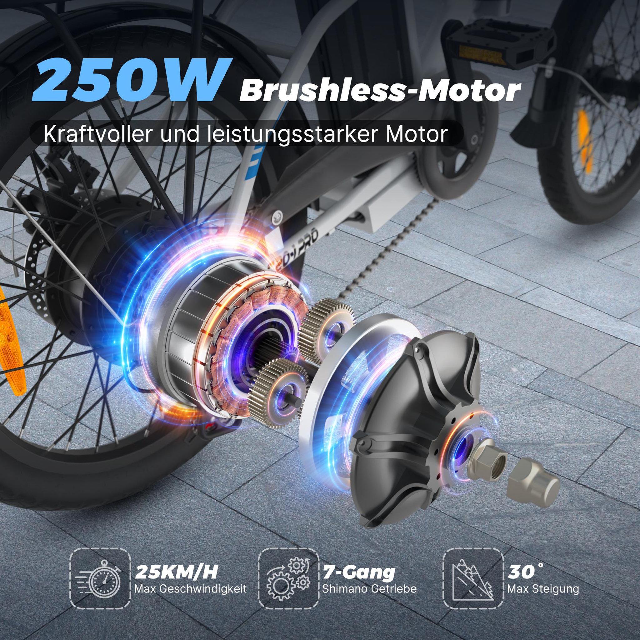 Voir la diapositive 3 : VARUN Vélo électrique pliable 20  varun c20-1 pro