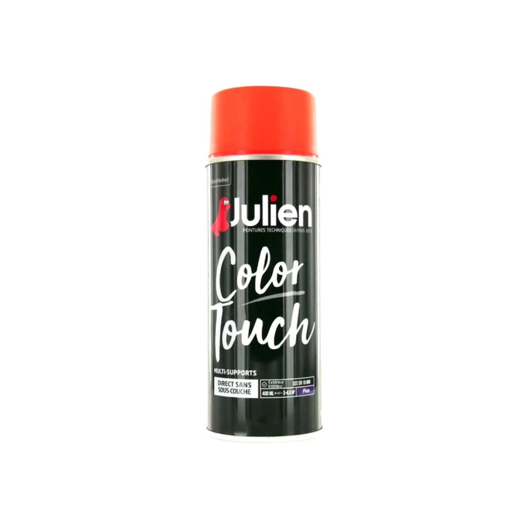 Voir la diapositive 1 : Julien Peinture aérosol Julien fluo orange 400ml
